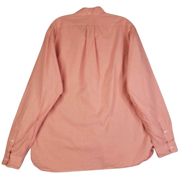 Polo Ralph Lauren Oxford Shirt Mens Size Large Button Down Orange Gingham - Picture 3 of 10